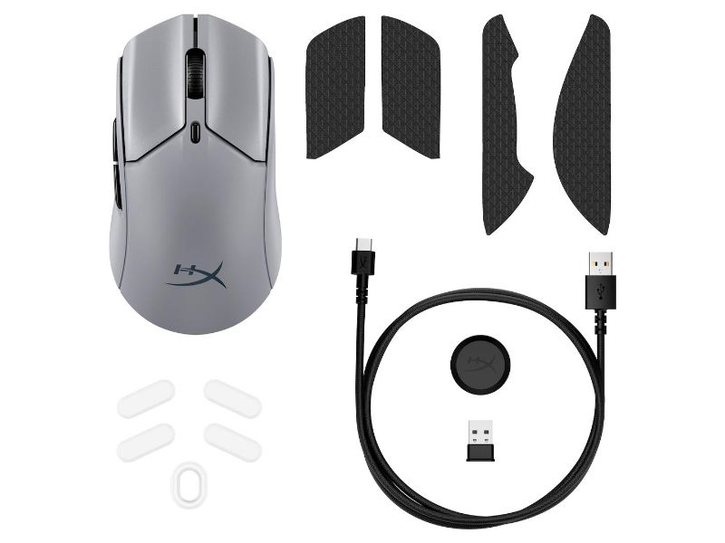 HyperX Pulsefire Haste 2 Pro 4K Wireless Gaming Mouse - Grey - A1KY5AA