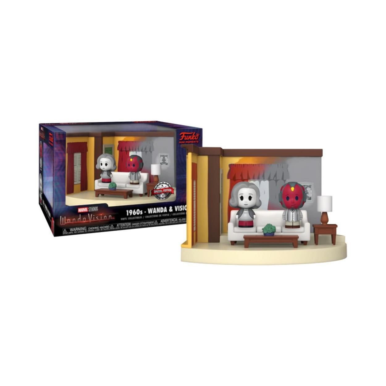 Funko Mini Moments: Marvel Studios WandaVision - 1980s - Wanda & Agnes Living Room (Special Edition) Vinyl Collectibles