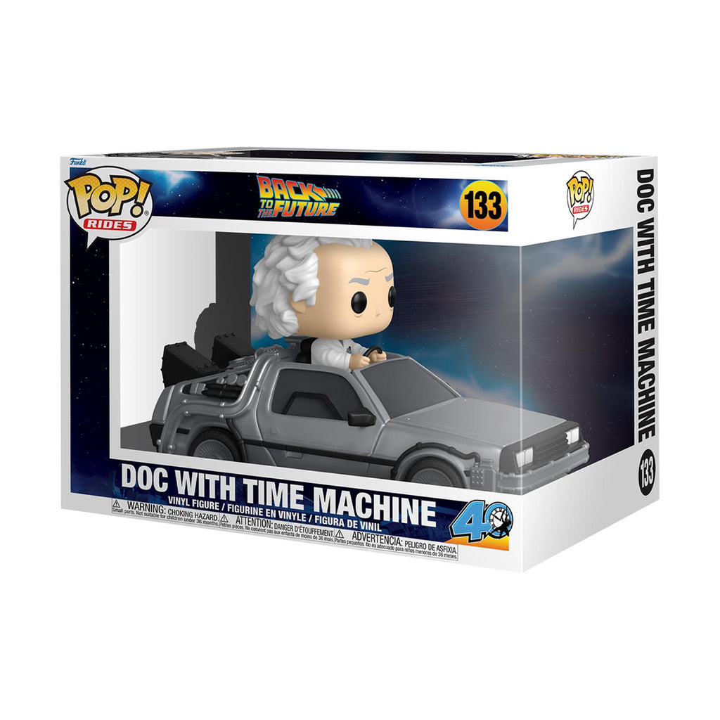 Funko Pop! Rides Deluxe: Back to the Future - Doc with Time Machine #133 Vinyl Figure