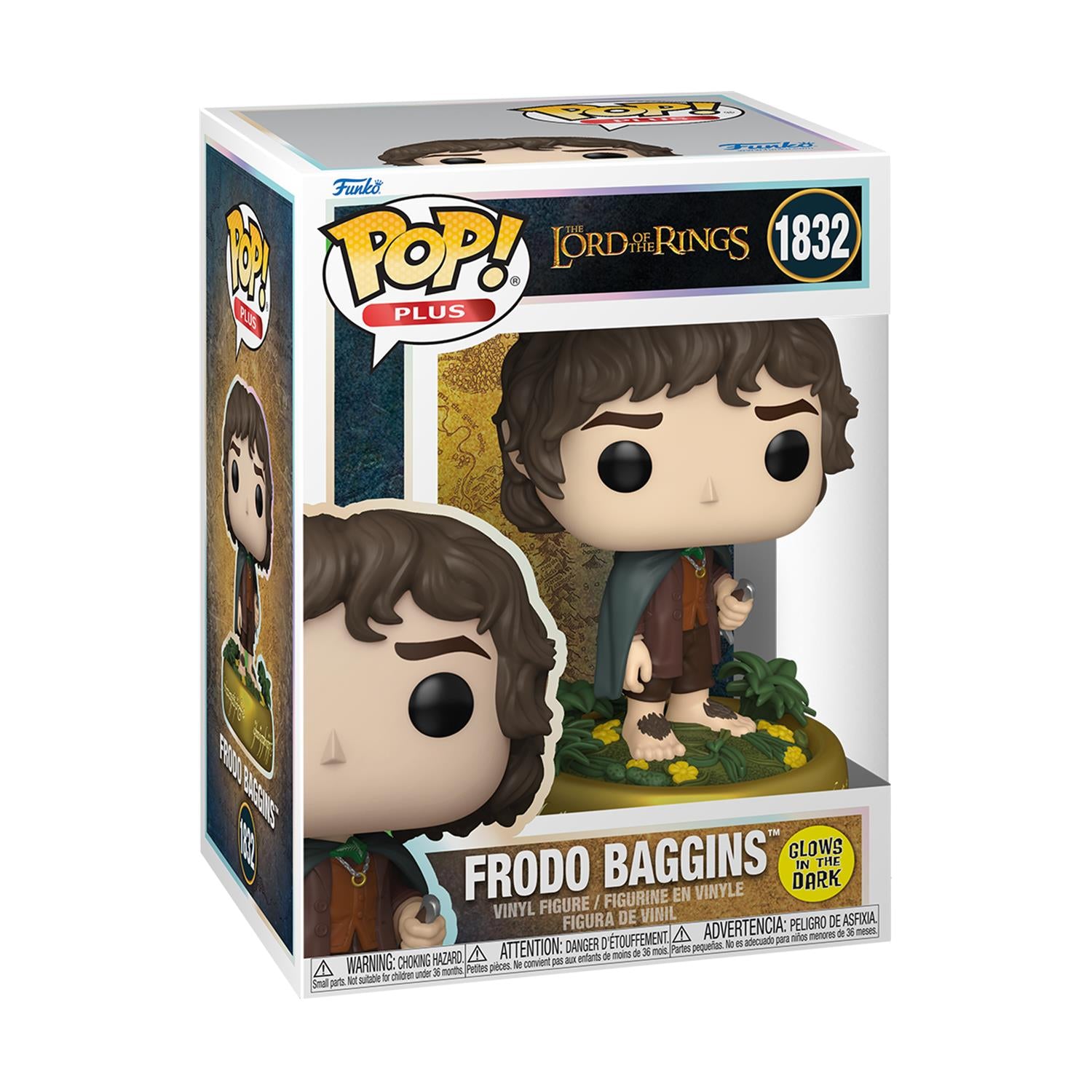 Funko Pop! Plus: The Lord of the Rings - Frodo Baggins (Glows in The Dark) #1832 Vinyl Figure