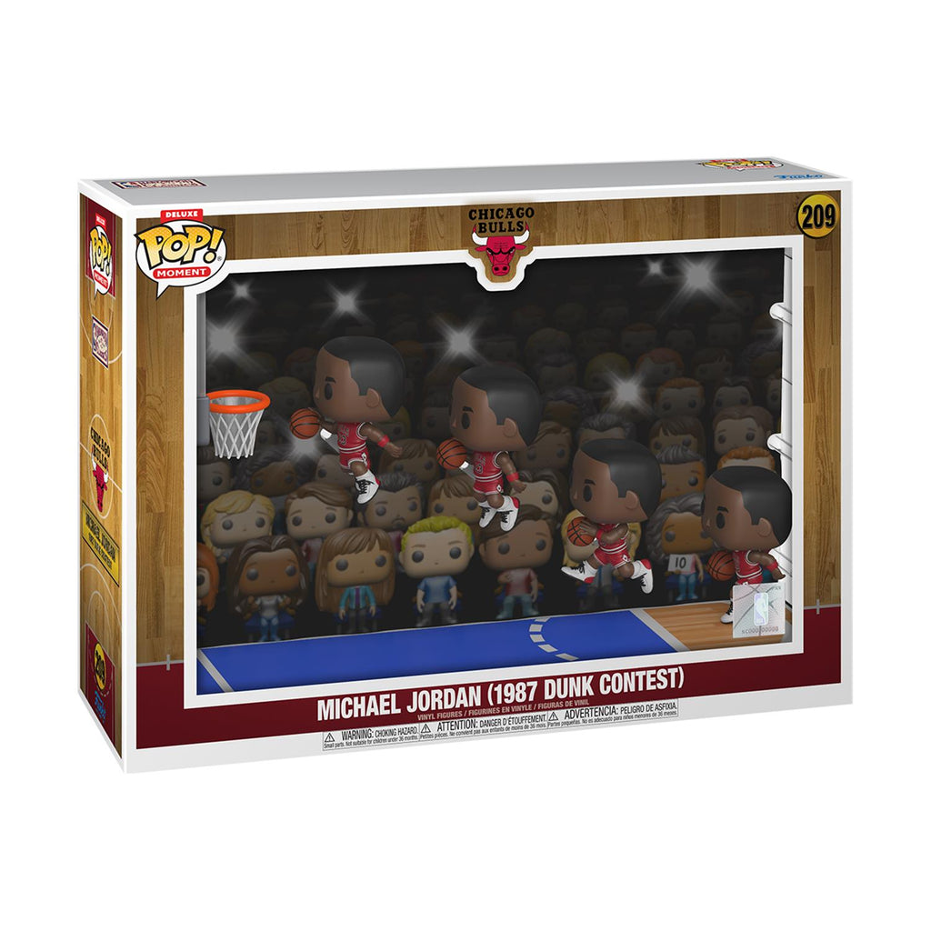 Funko Pop! Moments Deluxe: Chicago Bulls - Michael Jordan (1987 Dunk Contest) #209 Vinyl Figure