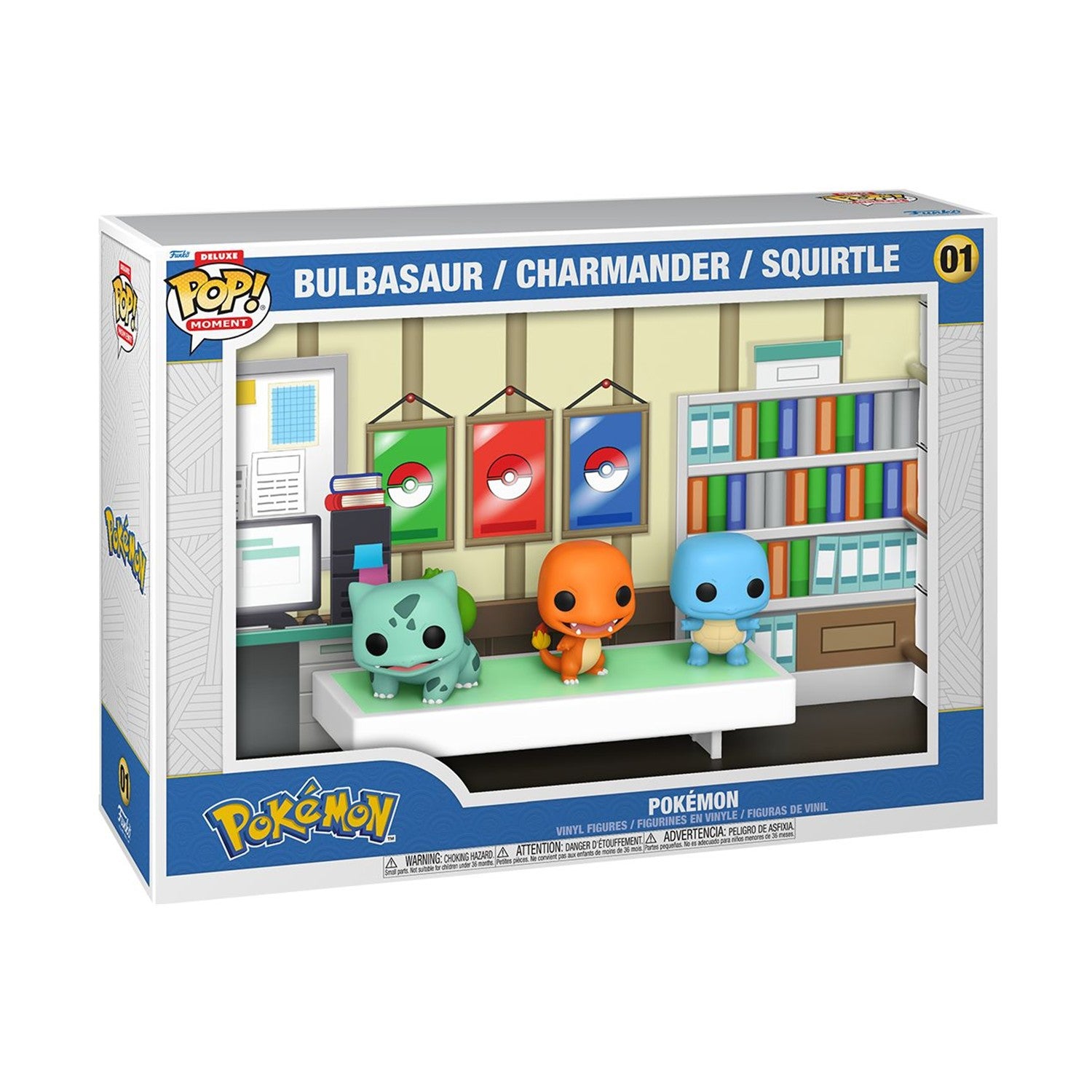 Funko Pop! Moment Deluxe: Pokemon Starters (1996) - Bulbasaur, Charmander, Squirtle #01 Vinyl Figure