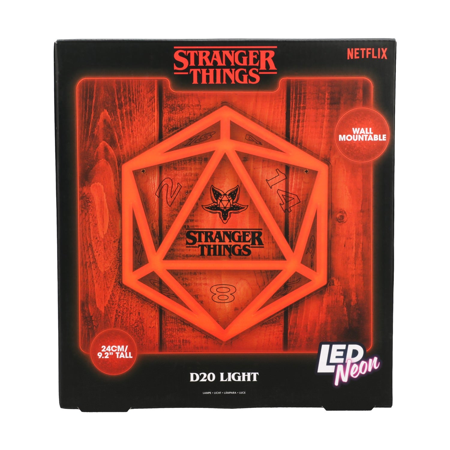 Paladone: Stranger Things 5 - D20 Wall Mountable LED Neon Light (PP14622STVN)