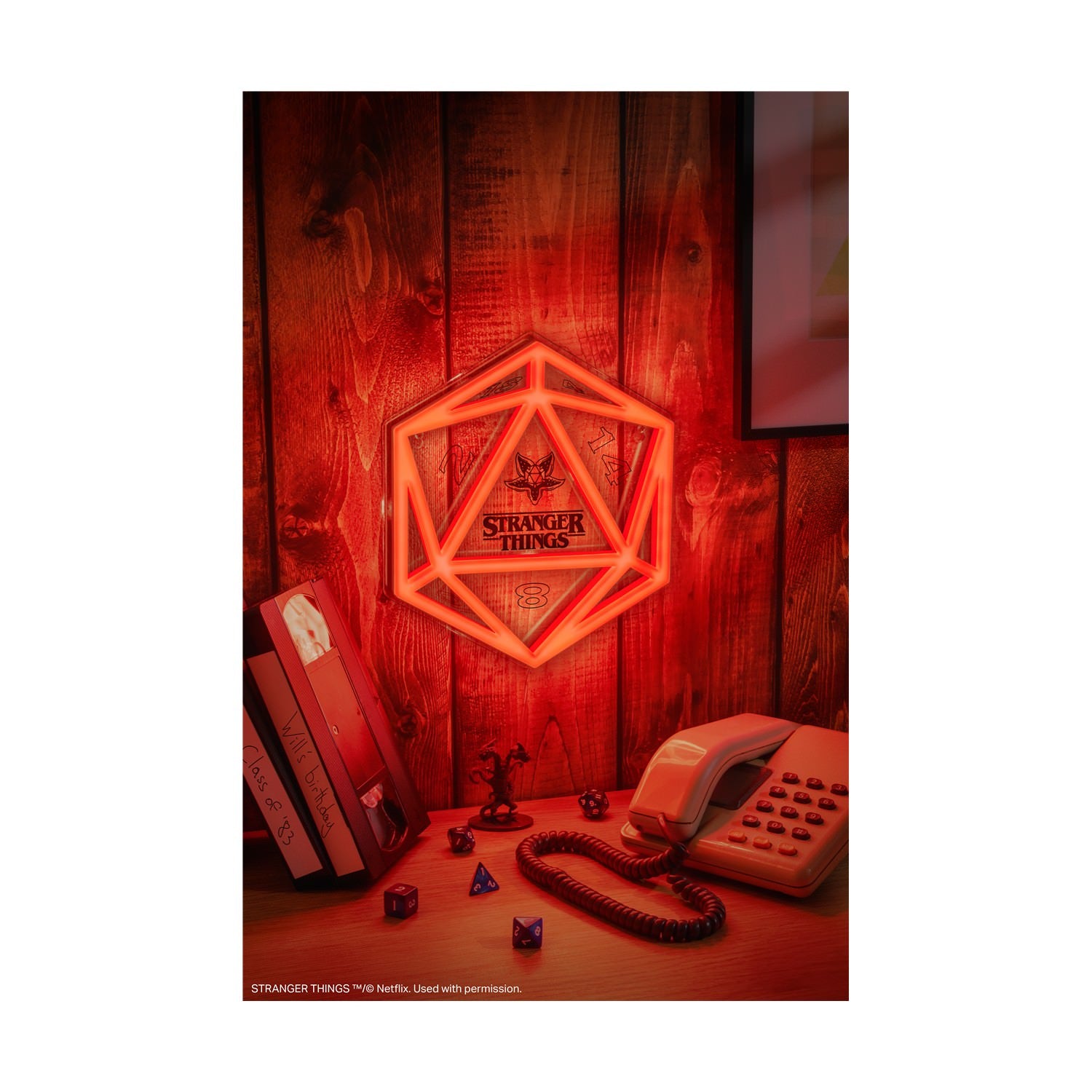 Paladone: Stranger Things 5 - D20 Wall Mountable LED Neon Light (PP14622STVN)
