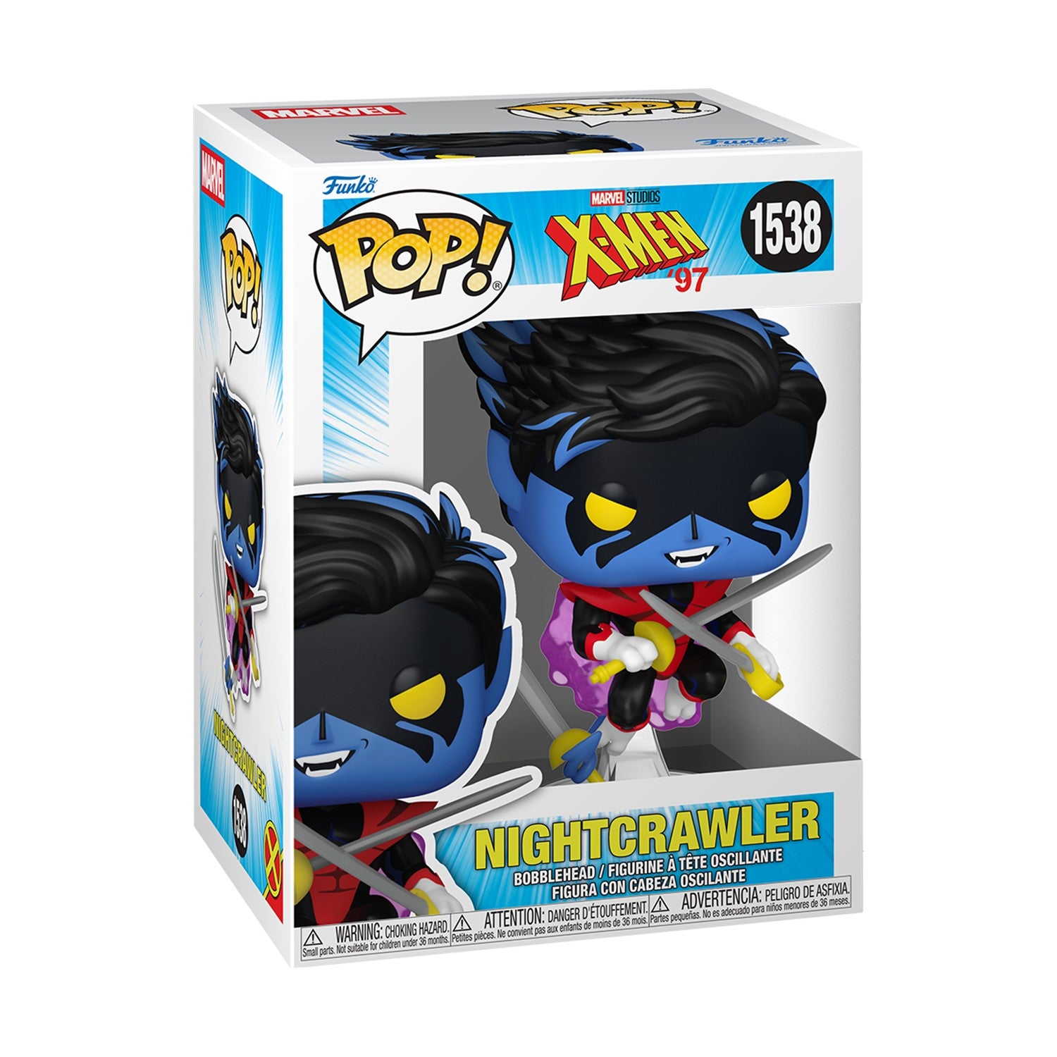 Funko Pop! Marvel: X-Men'97 - Nightcrawler #1538 Bobble-Head Vinyl Figure