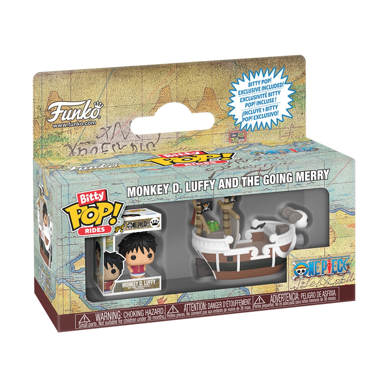 Funko Bitty Pop! Rides: One Piece - Monkey D. Luffy and The Going Merry Vinyl Figures