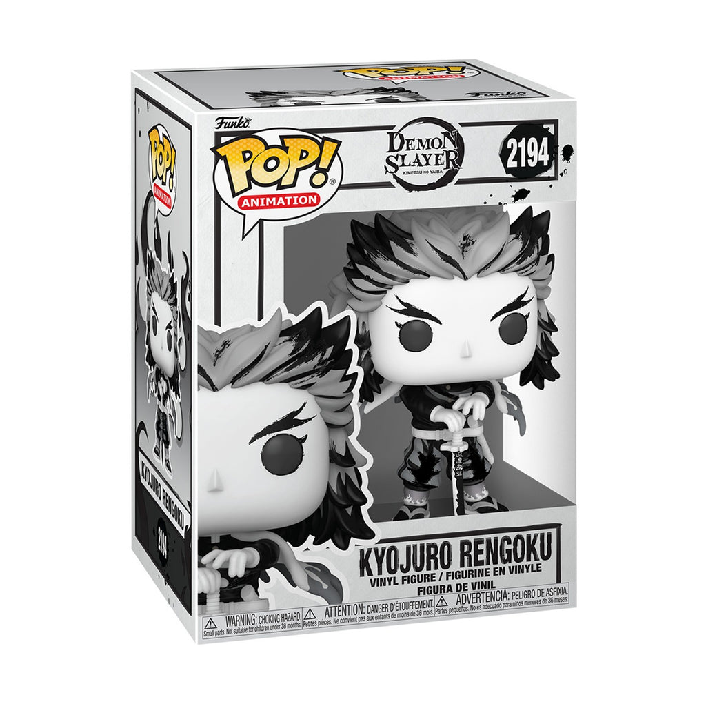 Funko Pop! Animation: Demon Slayer - Kyojuro Rengoku (Sumi-Ink) #2194 Vinyl Figure