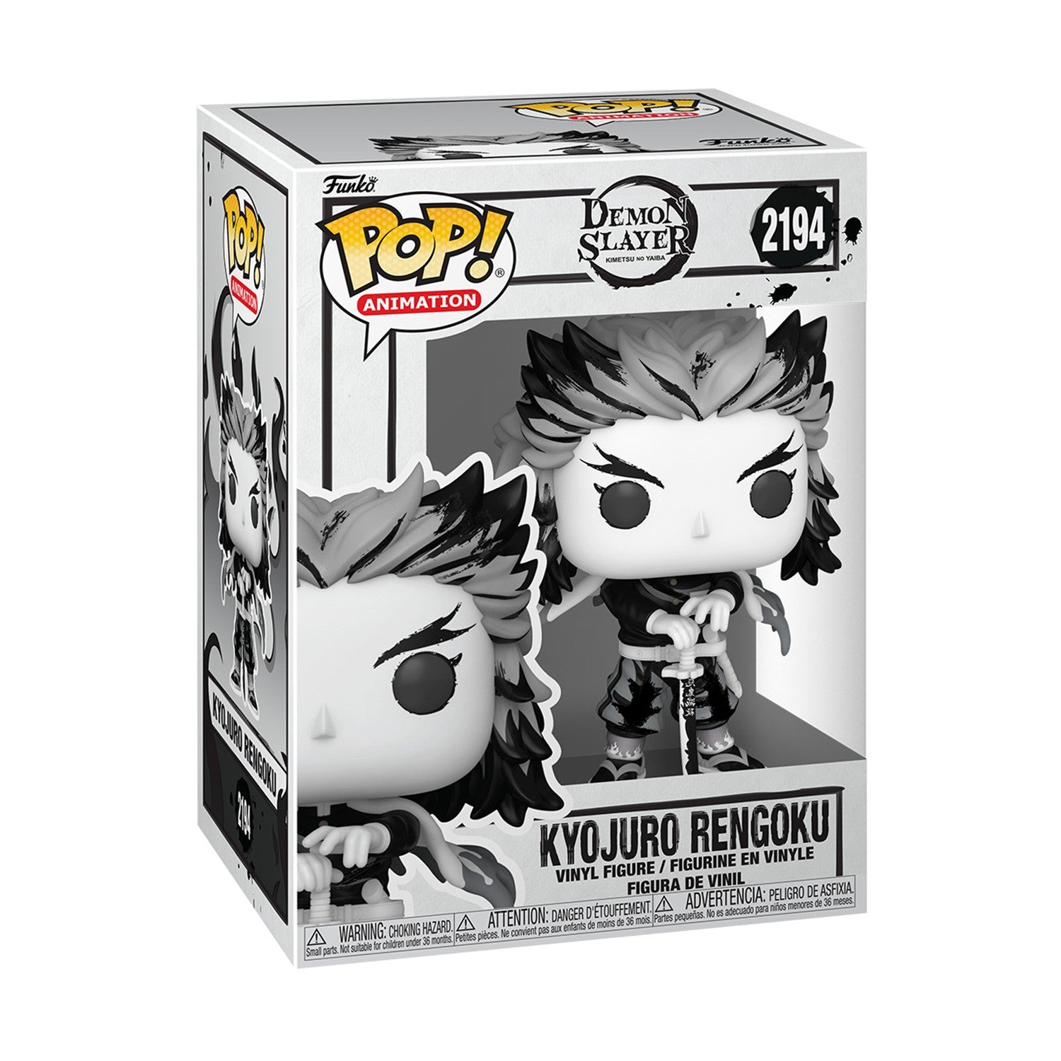 Funko Pop! Animation: Demon Slayer - Kyojuro Rengoku (Sumi-Ink) #2194 Vinyl Figure