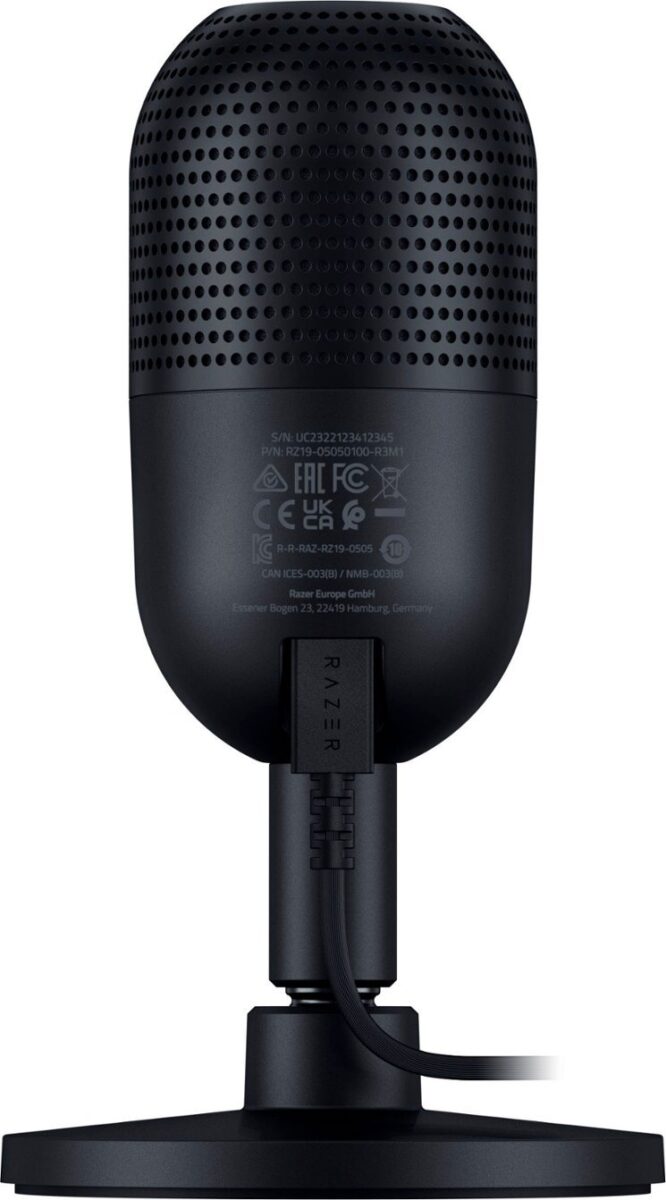 Razer SEIREN V3 MINI BLACK – USB Condenser Microphone – Build-in Shock Absorb – Mute Button