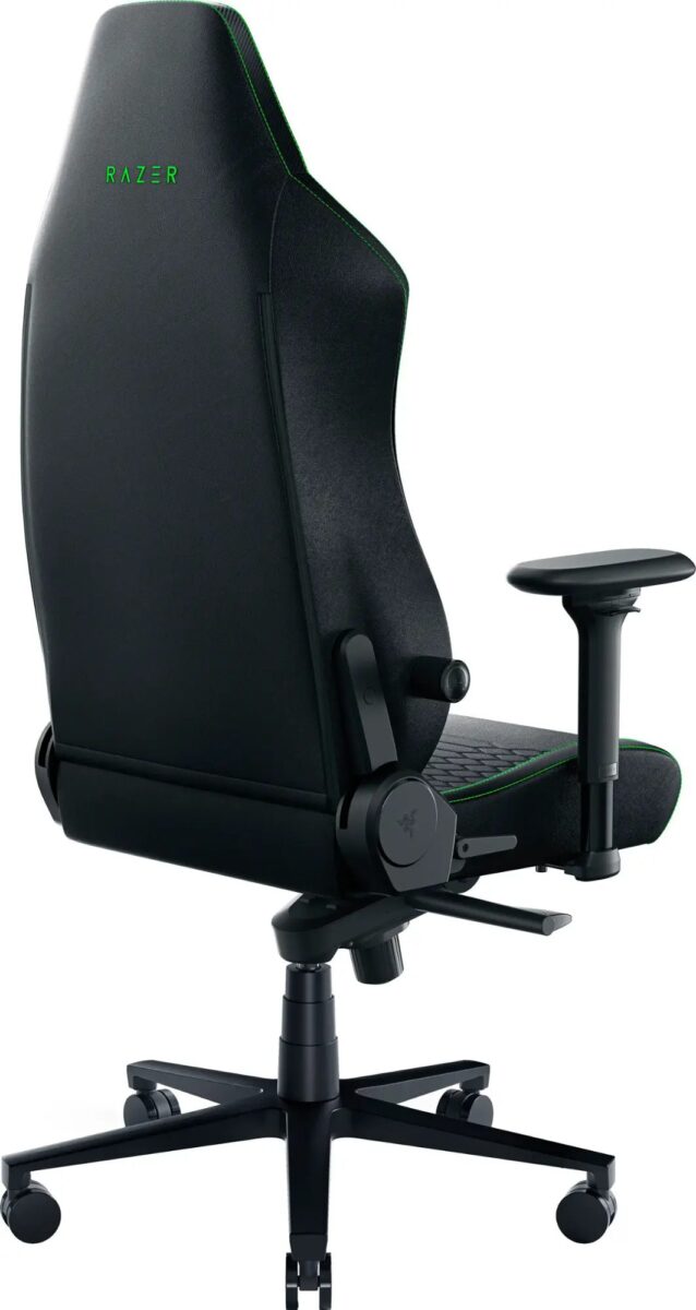 Razer ISKUR V2 Green – Leather Gaming Chair – Lumbar Support – Memory Foam Head Cushion
