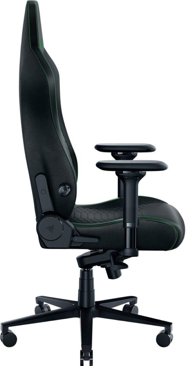 Razer ISKUR V2 Green – Leather Gaming Chair – Lumbar Support – Memory Foam Head Cushion