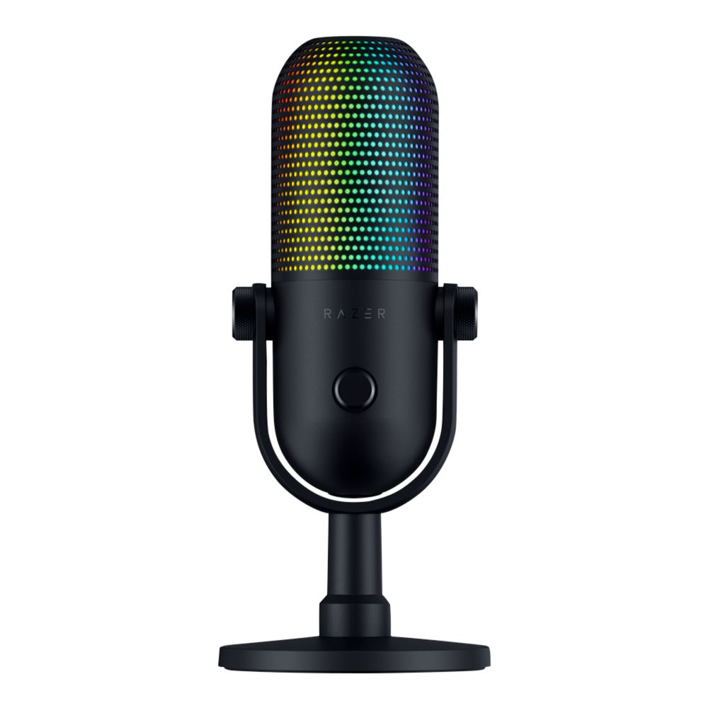 Razer SEIREN V3 CHROMA – RGB USB Condenser Microphone – Gain Limiter – Build-in Shock Absorb