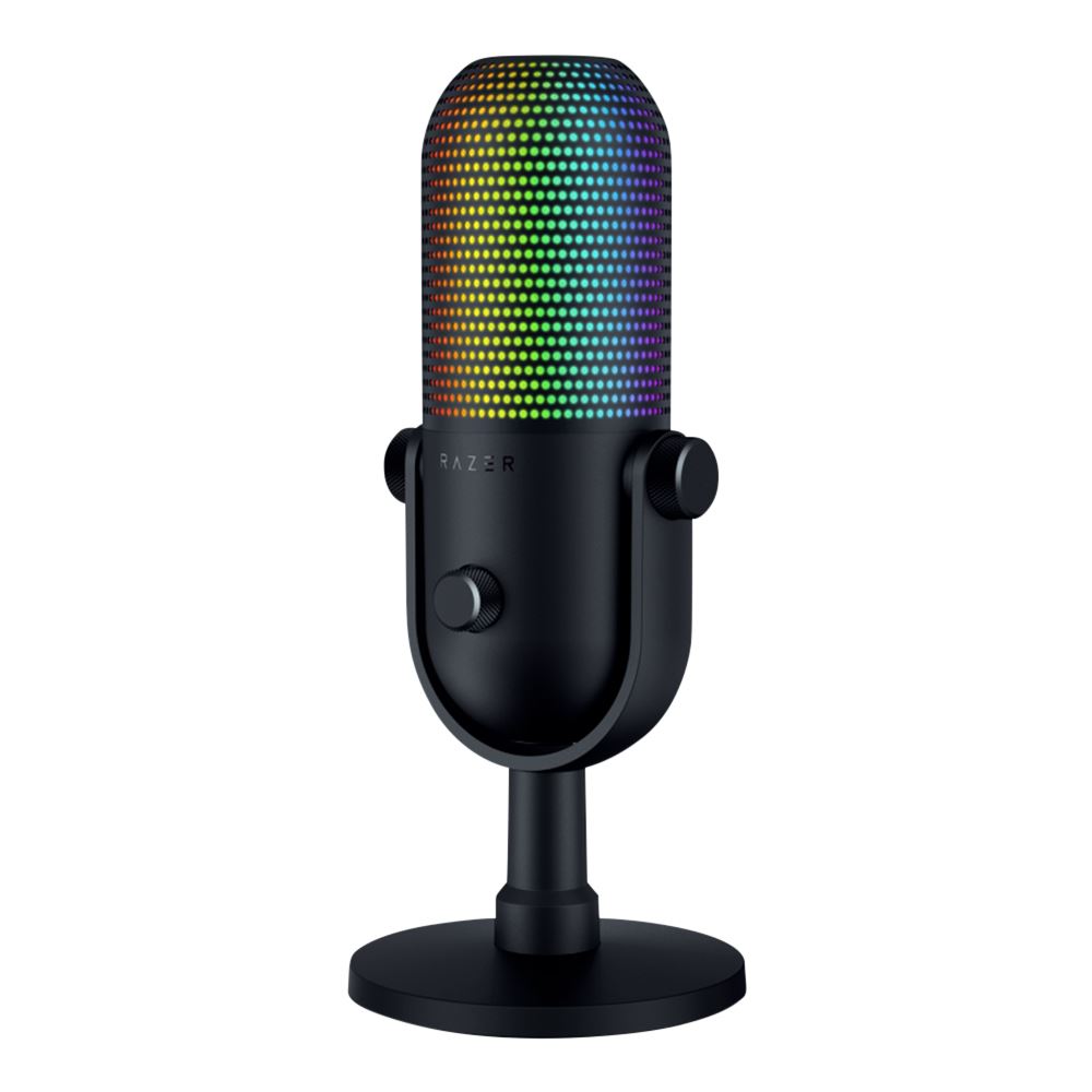 Razer SEIREN V3 CHROMA – RGB USB Condenser Microphone – Gain Limiter – Build-in Shock Absorb