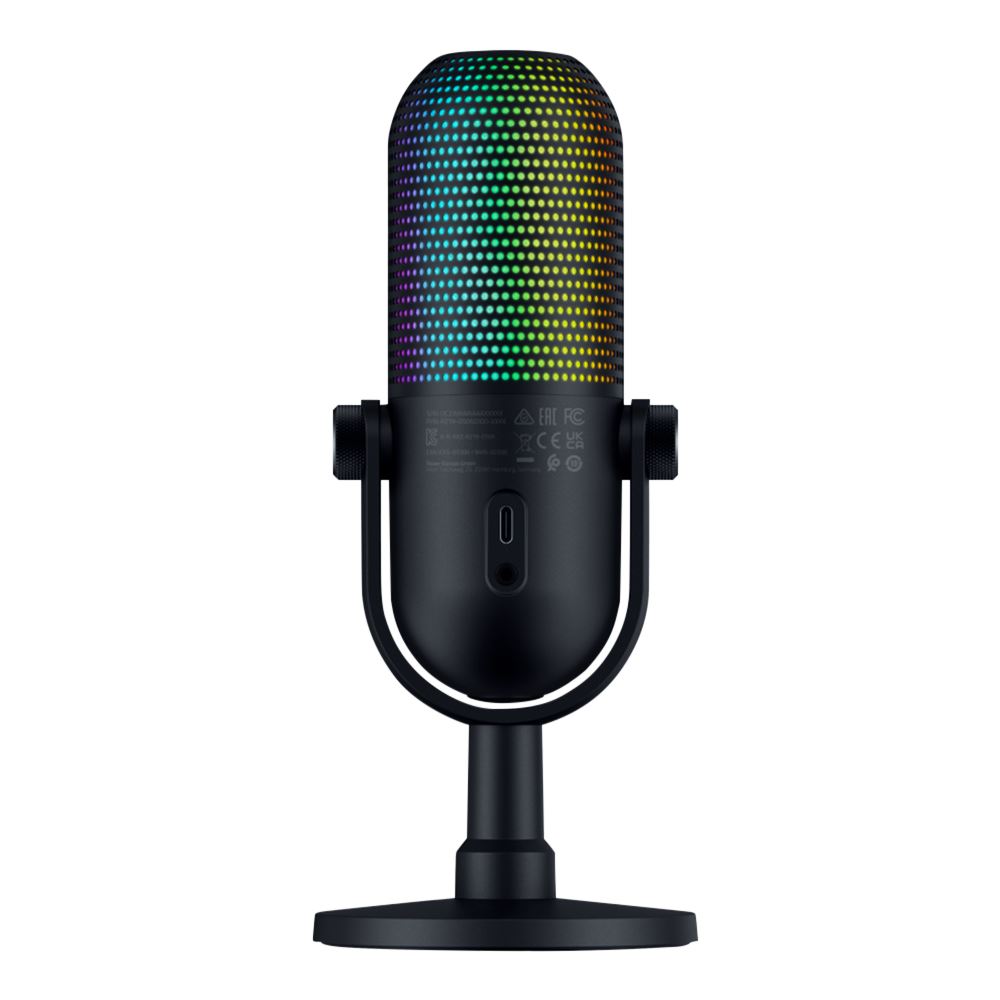 Razer SEIREN V3 CHROMA – RGB USB Condenser Microphone – Gain Limiter – Build-in Shock Absorb
