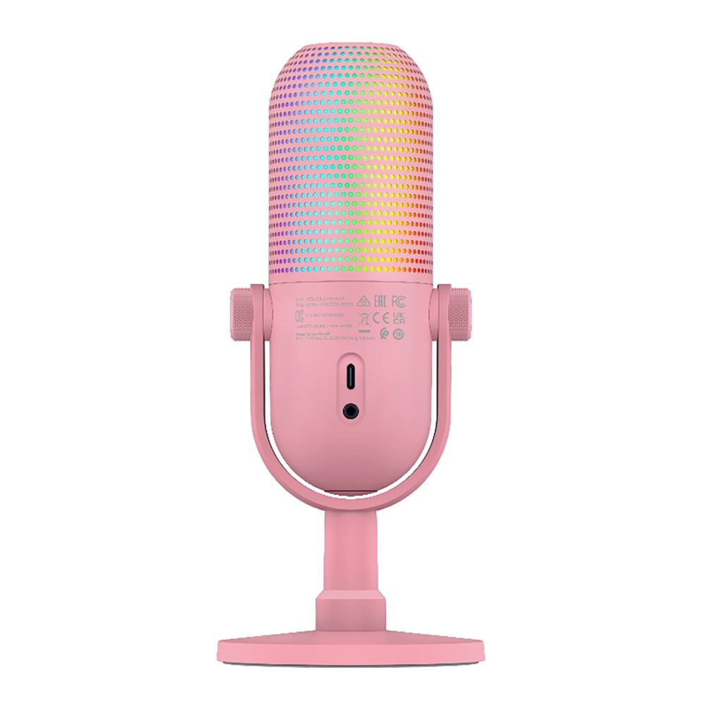 Razer SEIREN V3 CHROMA – QUARTZ – RGB USB Condenser Microphone – Gain Limiter – Build-in Shock Absor