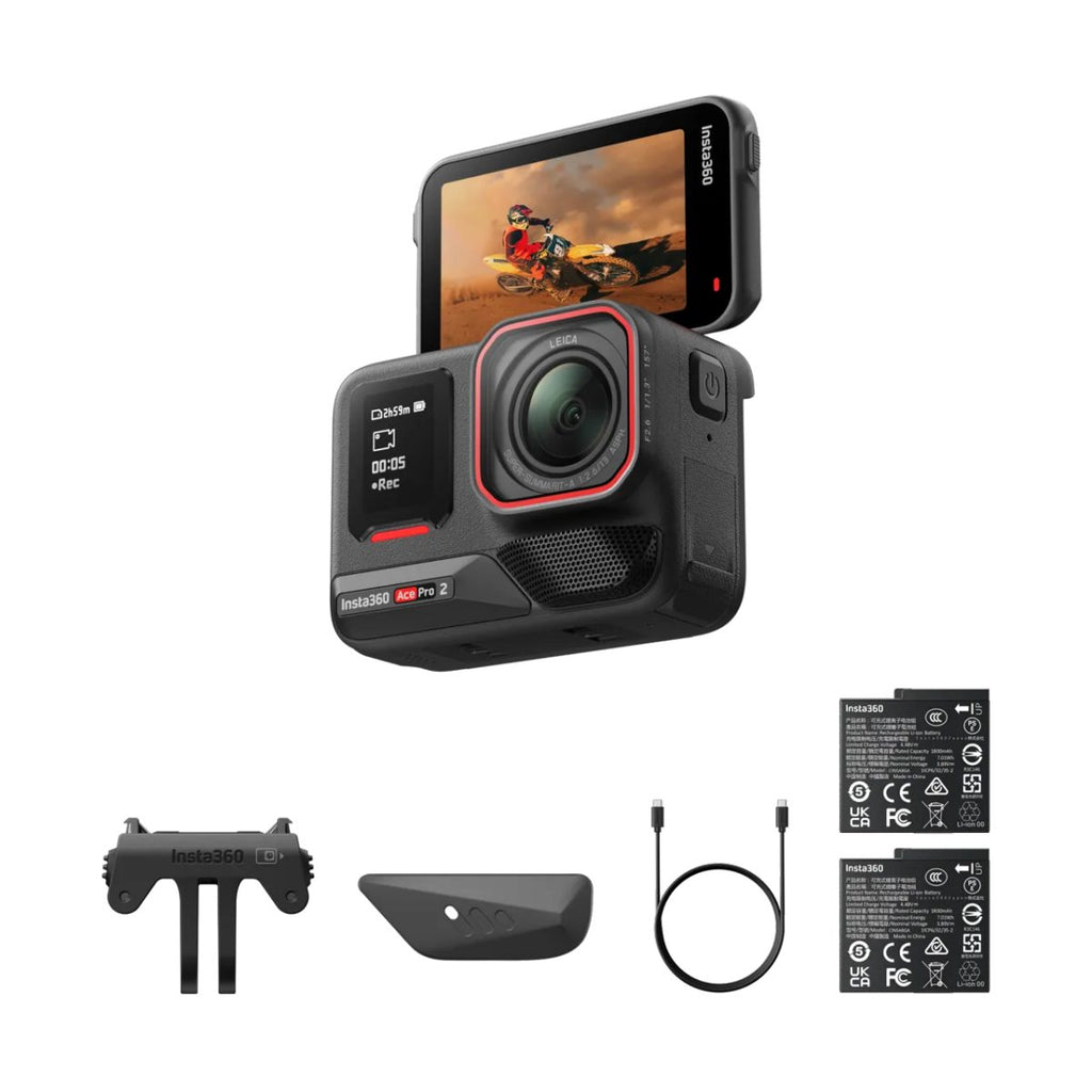 Insta360 Ace Pro 2 (Dual Battery Bundle) Action Camera 8k – Dual AI Chip