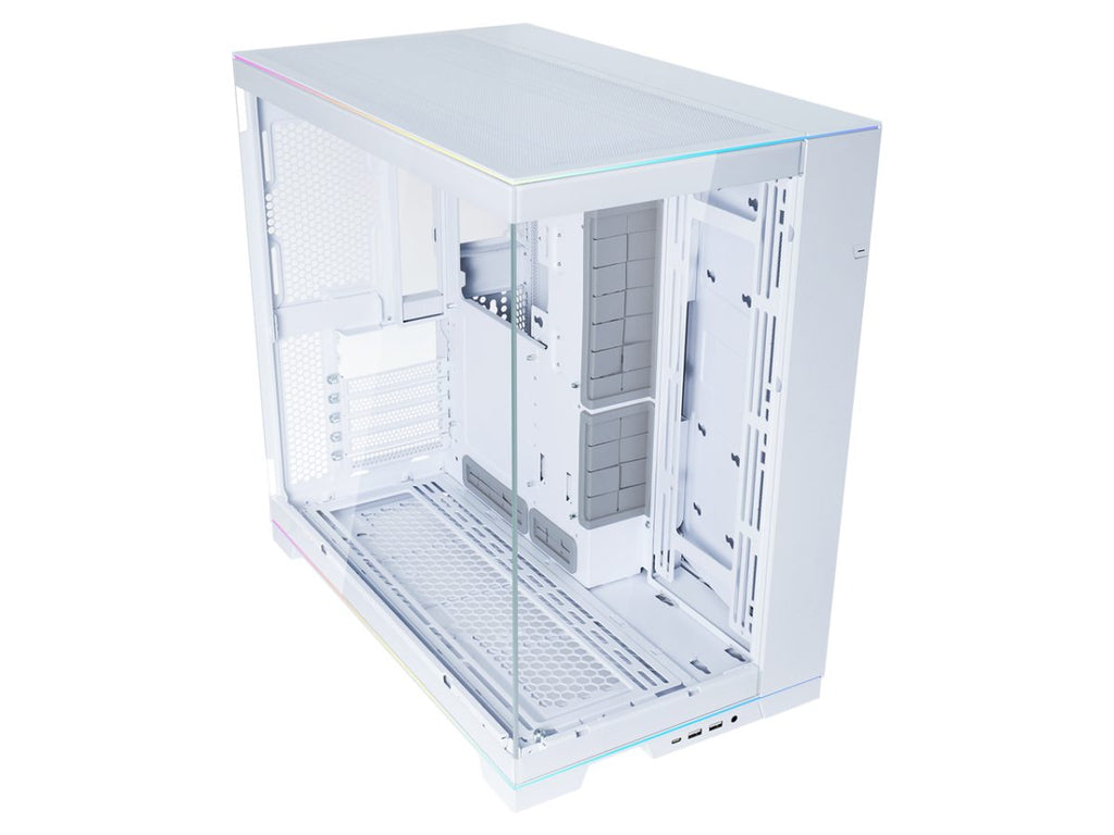 Lian Li O11D EVO RGB White – White EATX(under 280mm)/ATX Columnless Tower PC Case