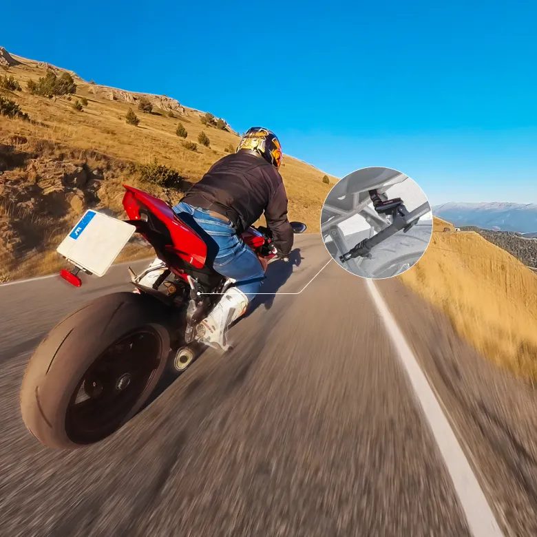 Insta360 Motorcycle Selfie Stick – Support Clamp Universal for all Action Cameras