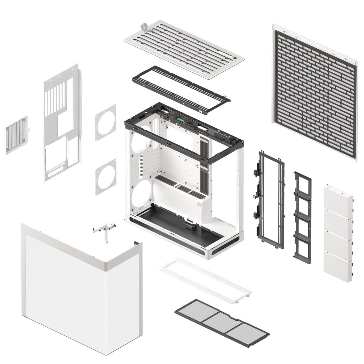 HAVN HS 420 white Premium Midi Tower Case – without vertical GPU support
