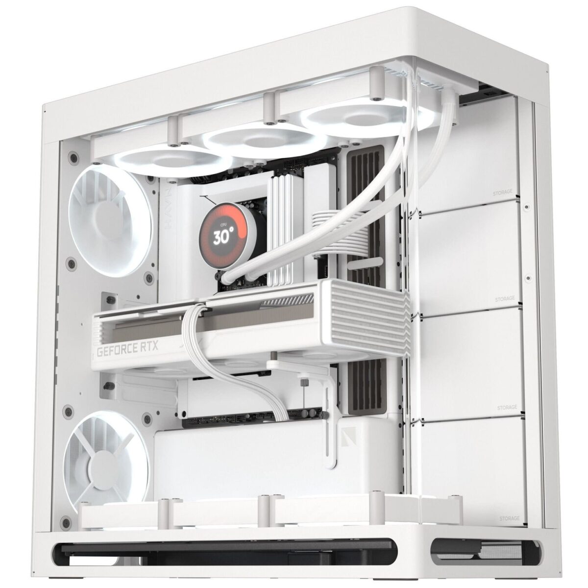 HAVN HS 420 white Premium Midi Tower Case – without vertical GPU support