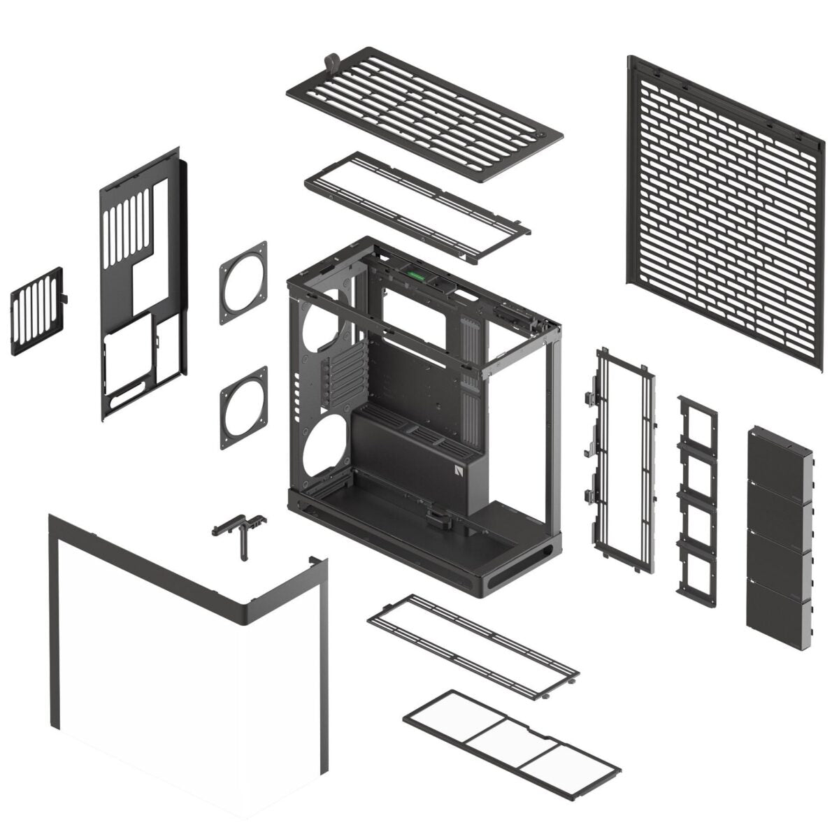 HAVN HS 420 black Premium Midi Tower Case – without vertical GPU support