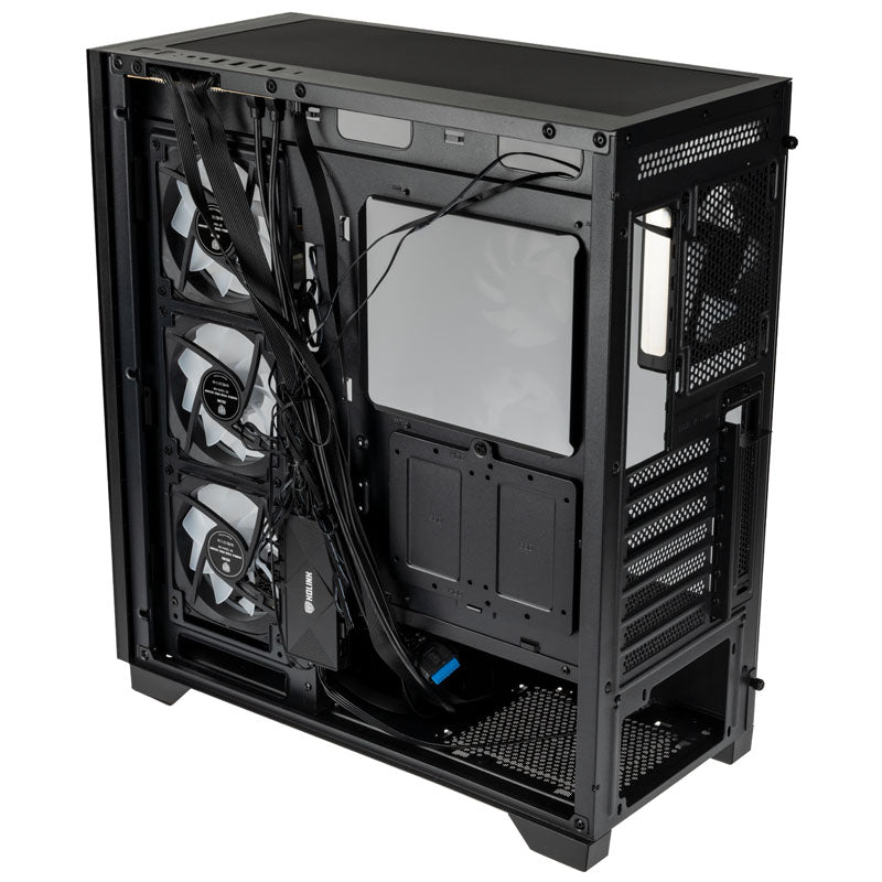 Kolink Unity Peak ARGB Midi Tower Showcase – Black ATX 400mm clearance with 4 ARGB Fans