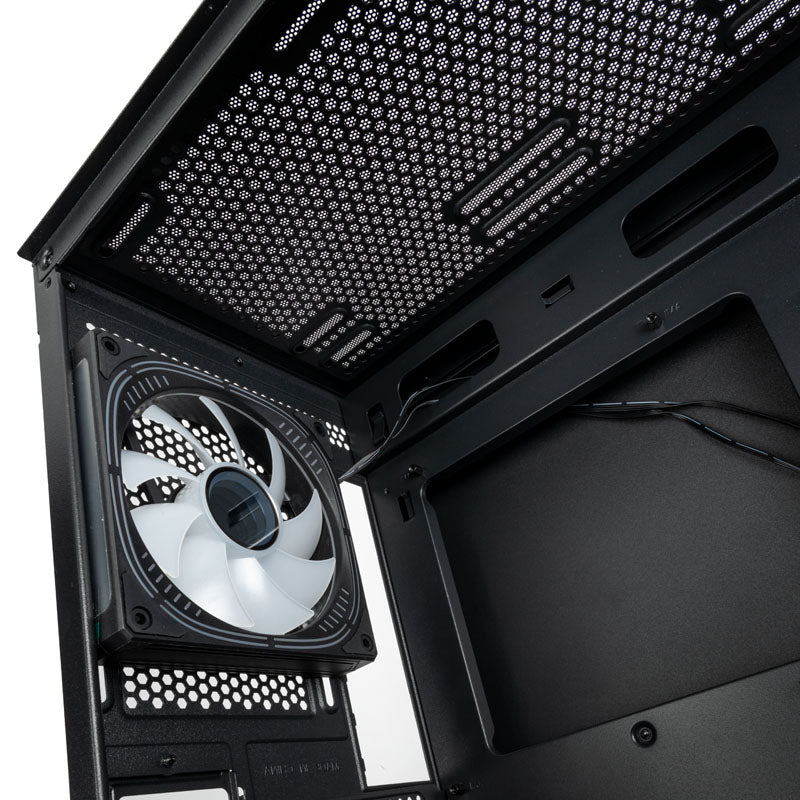 Kolink Unity Peak ARGB Midi Tower Showcase – Black ATX 400mm clearance with 4 ARGB Fans