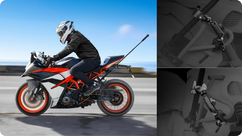 Insta360 Motorcycle Selfie Stick – Support Clamp Universal for all Action Cameras