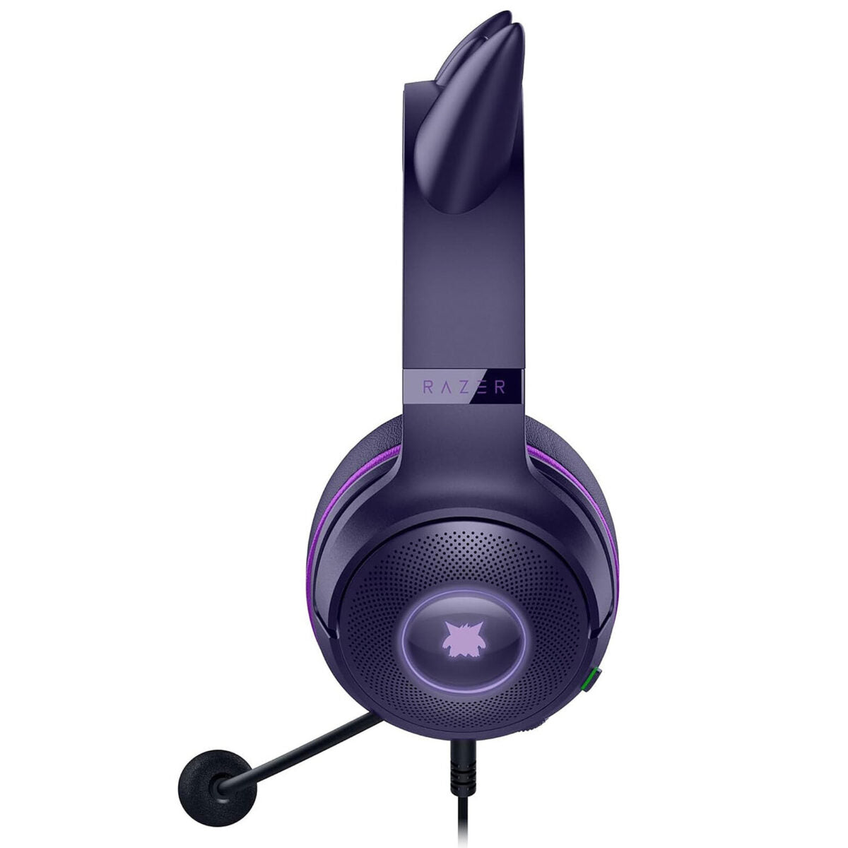 Kraken Kitty V2 Gengar Pokemon Ed. – RGB – USB 7.1 Gaming Headset – Purple Ears – PC / PS5 / SWITCH