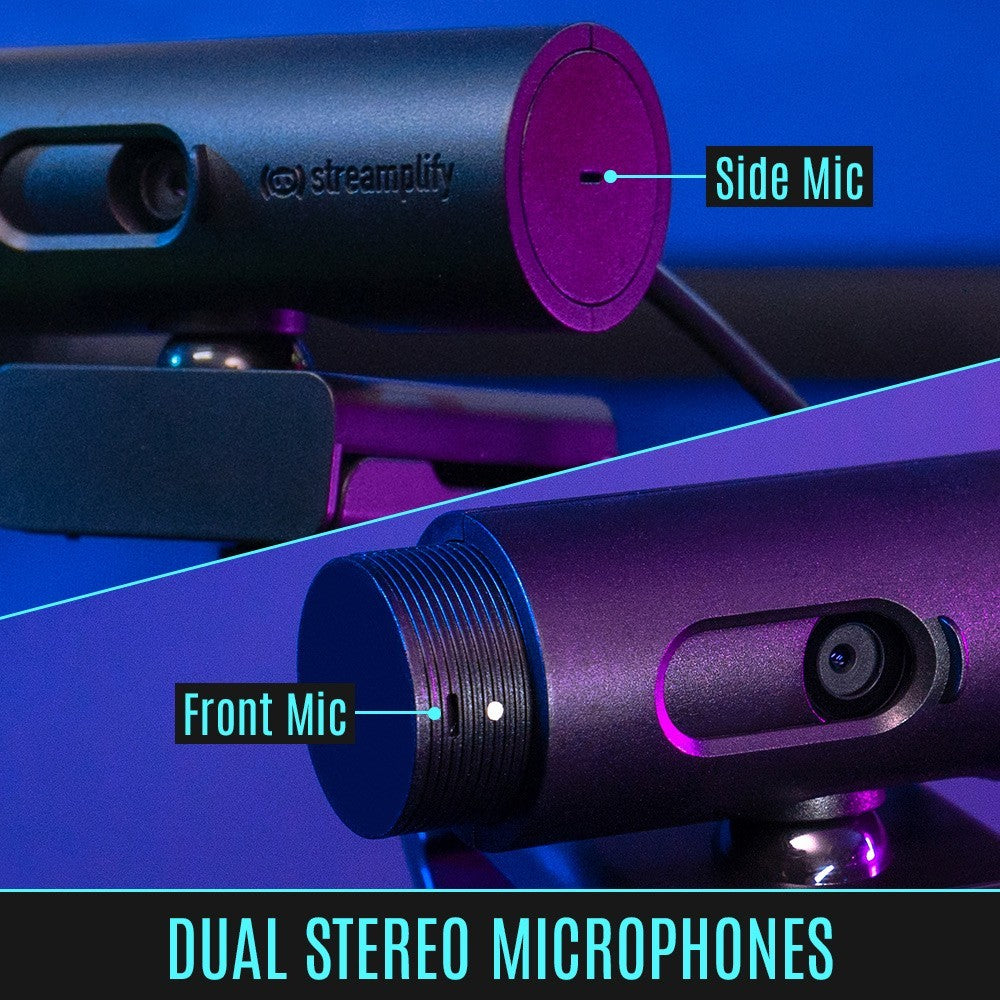 Streamplify CAM Streaming Webcam, Full HD, 60Hz – 1080p Black