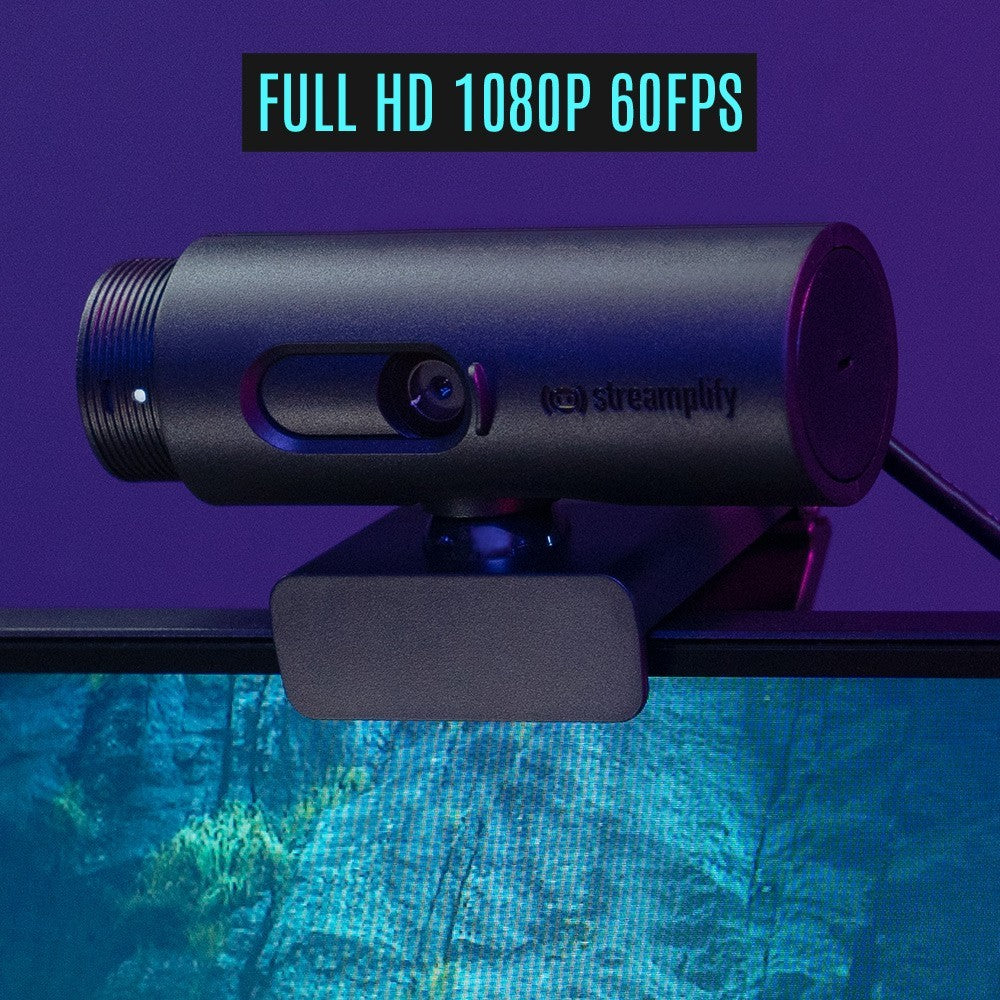 Streamplify CAM Streaming Webcam, Full HD, 60Hz – 1080p Black