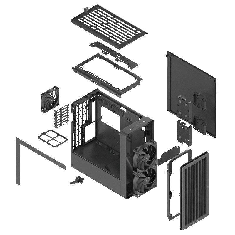 HAVN BF 360 Flow White with 180mm fans – premium ATX mid-tower