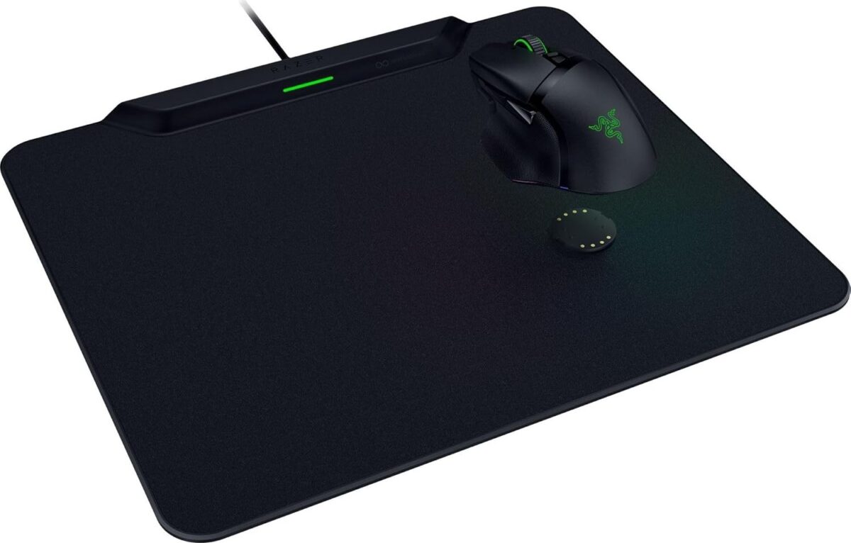Razer Hyperflux V2 Hard – Wireless Charging Puck – Gaming Mousepad – Anti-Slip Rubber Base